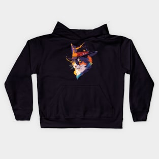 cowboy cat Kids Hoodie